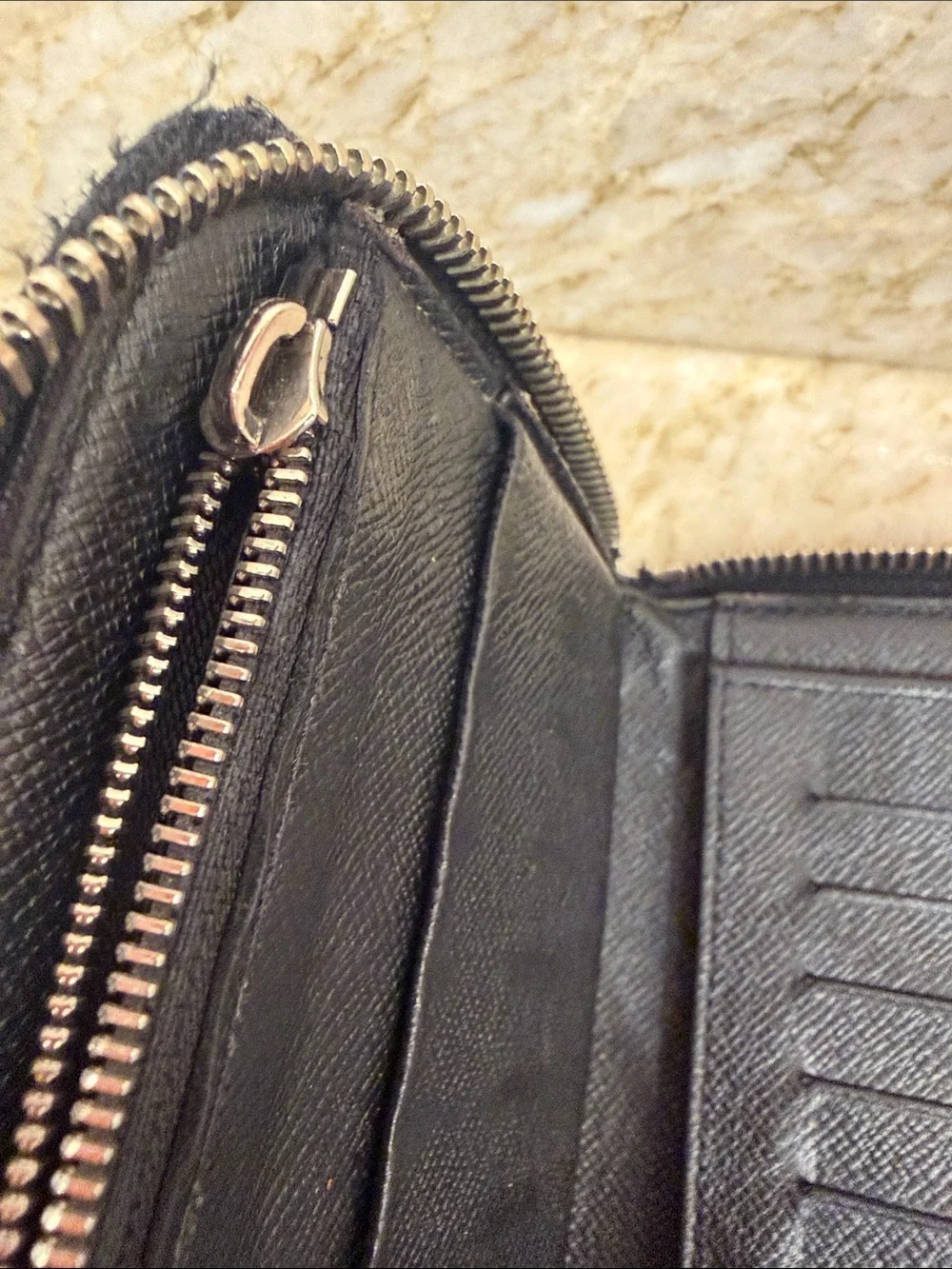 Louis Vuitton graphite Damier Zip-Around Wallet